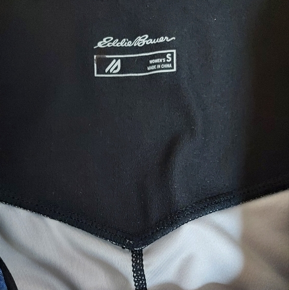 Eddie Bauer Womens High Rise Leggings Yoga Workout Pants Small Black Blue Gray - Picture 5 of 10